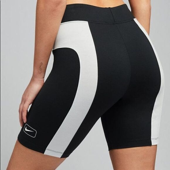 Nike Sportswear NSW Street Bike Compression Shorts Tights Black White Women's S - Picture 13 of 13